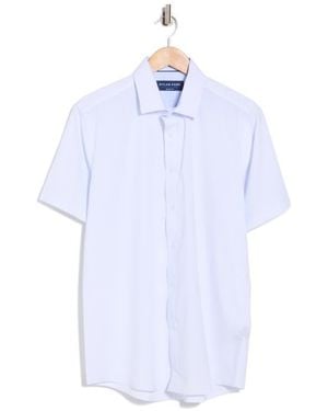 Dylan Park Slim Fit Perfect Stretch Long Sleeve Button Down Shirt - Blue