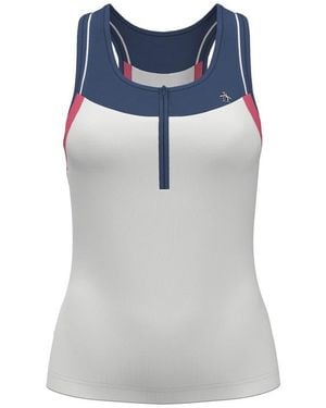 Original Penguin Colorblock Quarter-Zip Tank - Blue