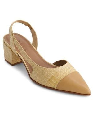 Bernardo Monroe Two-Tone Slingback Pump - Metallic