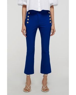 10 Crosby Derek Lam Robertson Slim Crop Straight Leg Pants - Blue