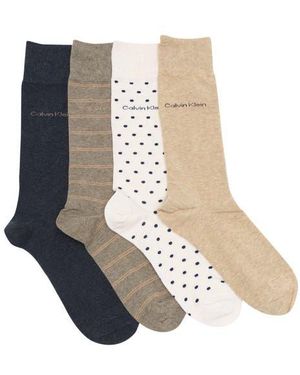 Calvin Klein 4-Pack Dress Crew Socks - White