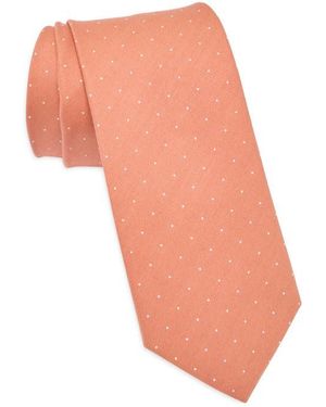 Con.struct Dot Print Cotton Tie - White