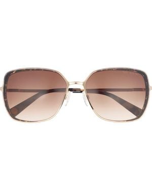 Ted Baker 58Mm Gradient Square Sunglasses - Metallic