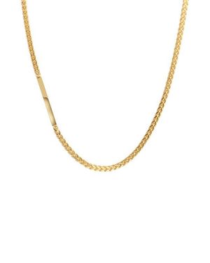 Van Heusen Bar Detail Franco Chain Necklace - Metallic
