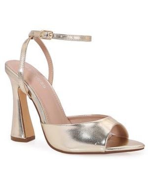 BERNESS Huburta Ankle Strap Sculpted Stiletto Sandal - White