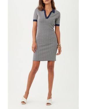 Trina Turk Chula Vista Short Sleeve Sweater Dress - Gray