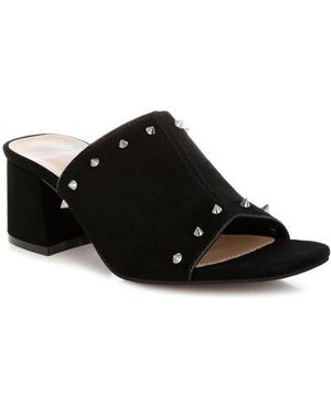 Rag & Co Agape Stud Mule - Black