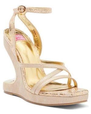 Ashley Kahen Mama Mia Cutout Wedge Sandal - Natural
