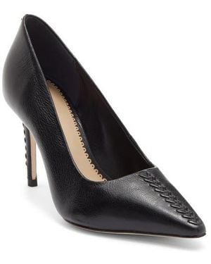 Cinq À Sept Giselle Whipstitch Pointed Toe Pump - Black