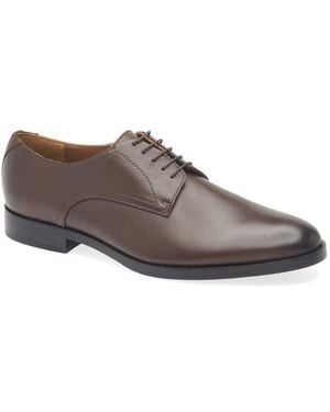 white dresses for bridesmaid Hugo Boss Made in Italy Brown Leather Derby Shoes