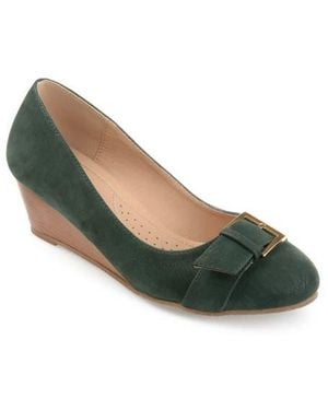 Journee Collection Graysn Wedge Pump - Green