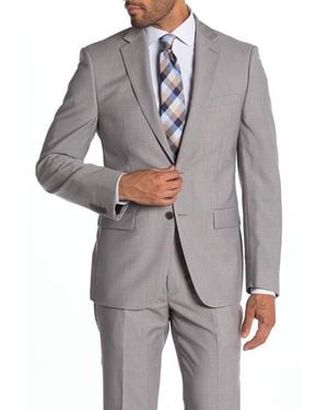 Calvin Klein Slim-Fit Wool Notch Lapel Blazer - Gray