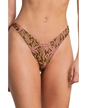 Maaji Reversible Mid Bikini Bottoms - Natural