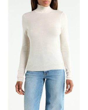 FRAME Slim Fit Wool Turtleneck Sweater - Blue