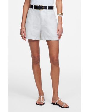 Madewell Pintuck Linen Shorts - White