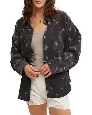 Wishlist Star Corduroy Shirt Jacket - Black