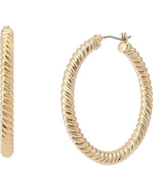 AllSaints Rope Hoop Earrings - Metallic