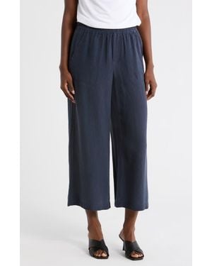 Splendid Angie Cropped Palazzo Pants - Blue