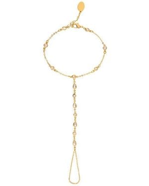 Rivka Friedman 18K Plated Hand Chain - Blue