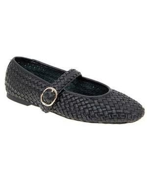BCBGeneration Elayen Woven Mary Jane Flat - Black