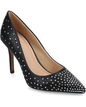 Journee Collection Embellished Pointed Toe Pump - Black