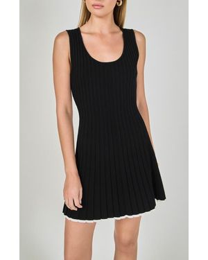 Endless Rose Rib Knit Minidress - Black