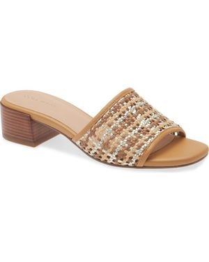 Cole Haan Calli Single Band Block Heel Slide Sandal - Brown