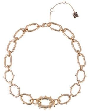 Laundry by Shelli Segal Crystal Textured Oval Link Bracelet - Metallic