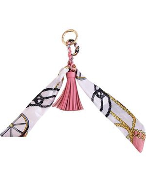 MacRae & Co Scarf & Tassel Bag Charm - Pink