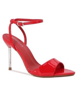 BERNESS Patent Stiletto Sandal - Red