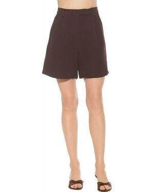 Alexia Admor Dia High Waist Pleated Shorts - Black