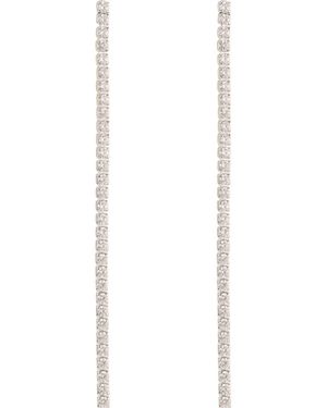 Adornia Tennis Drop Earrings - Metallic