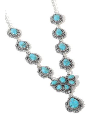 YS GEMS Plated Pendant Necklace - Blue
