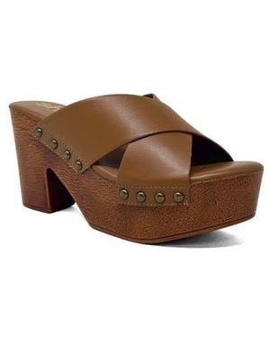 Shu Shop Ivanna Platform Slide Sandal - Brown