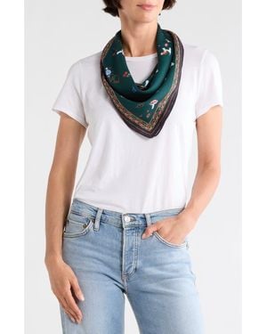 BCBGMAXAZRIA Whimsical Square Scarf - Blue