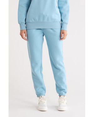 90 Degrees Varsity Vault Fleece Shorts - Blue