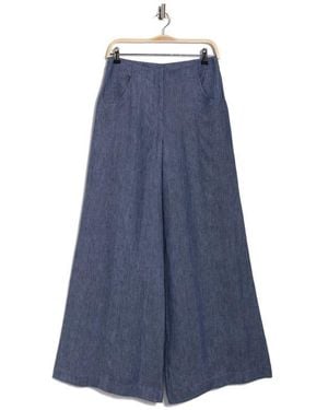 Twp Demie Wide Leg Hemp Pants - Blue