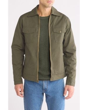 Weatherproof Faux Fur Lined Zip Trucker Jacket - Green