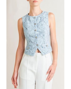 FREEMARKET Lace Vest - Blue