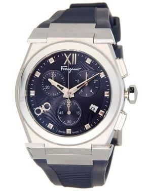 Ferragamo Vega Silicone Strap Chronograph Watch, 40Mm - Gray