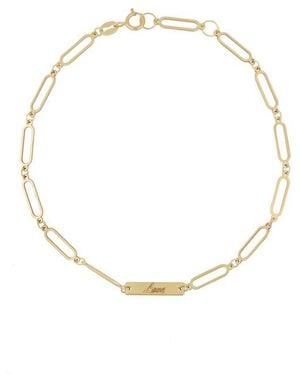 Bony Levy 14K Love Paper Clip Chain Bracelet - White