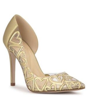 Jessica Simpson Palvin Half D'Orsay Pointed Toe Pump - Metallic