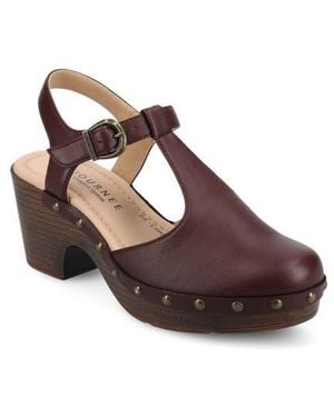 Journee Collection Sicily T-Strap Platform Sandal - Brown