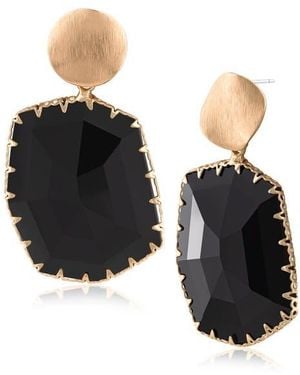 Jardin Crystal Drop Earrings - Black