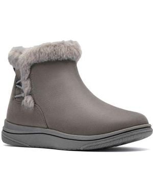 Clarks Breeze Faux Fur Lined Bootie - Gray