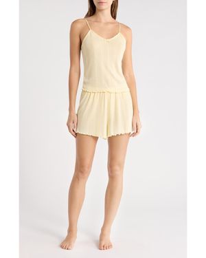 Abound Pretty Pointelle Shortie Pajamas - Natural