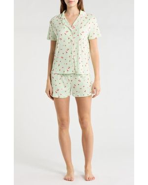 Jaclyn Short Sleeve Top, Shorts & Pants Pajamas - Multicolor