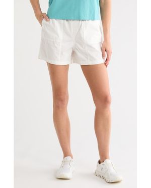 DKNY Drawcord Waist Cotton Shorts - Blue