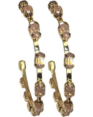MacRae & Co Mini Haley Crystal Hoop Earrings - Metallic