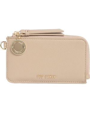 Ted Baker Lulu Leather Zip Card Case - Natural